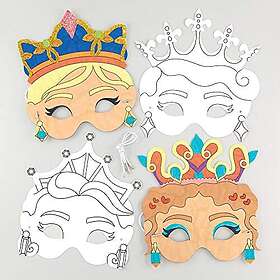 Baker Ross AW474 Prinsessmasker för målning (8 stycken)