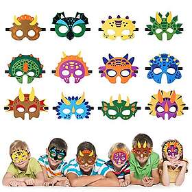 URAQT C2-QX-K12P221008-FBA Dinosauriemasker 12 Pack