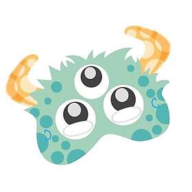 Homéa 6GOU285 Ensemble de 6 masques en carton avec yeux mobiles