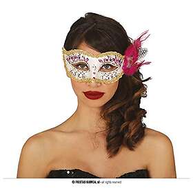 Fiestas Guirca G12022 Ögonmask med rosa fjäder