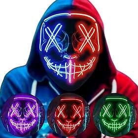 DWTECH Halloween Mask LED Scary Light Up Mask