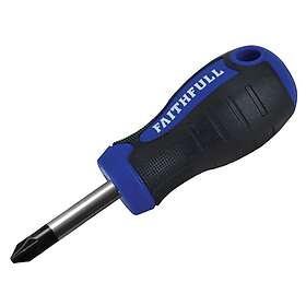 Faithfull Tools FAISDPZ2S Soft Grip Stubby Screwdriver Pozidriv Tip PZ2 x 38mm