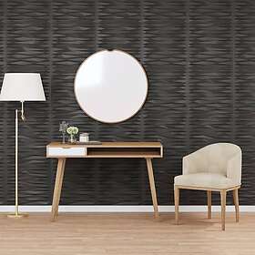 vidaXL Veggpaneler 48 stk 50x50 cm XPS 12 m² Svart Stein