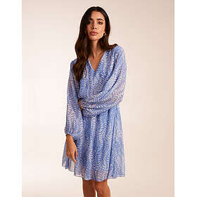Blue Vanilla V-hals Chiffon Mini Kjole