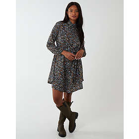 Blue Vanilla Multifloral Print Mini Shirt Dress