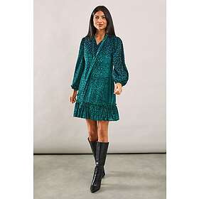 Wallis Animal Burnout Tie Neck Dress