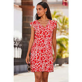 Sosandar Morocco Print Flutter Sleeve Shift Dress