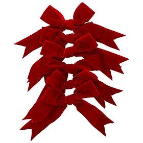 Nowel Rosett Velour Juldekoration 6-pack