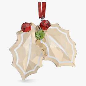 Swarovski Holiday Cheers Gingerbread Holly Leaves Christmas Ornament