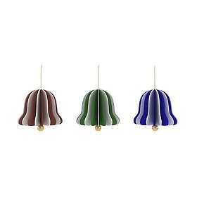 OYOY Christmas Bell julhänge 3 delar (Nutmeg-green-blue)