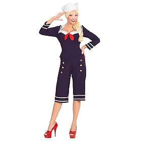 W WIDMANN MILANO 50-tal sjömanskostym för kvinnor skjorta byxor och hatt