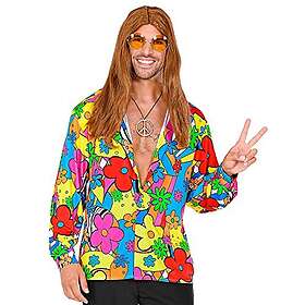 W WIDMANN MILANO 7399M Hippie Skjorta Flower Power 60-tals Outfit Kostym