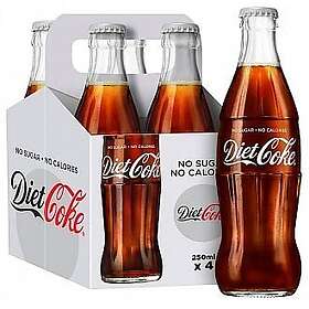 Coca-Cola Diet Coke Glasflaska 4x25cl