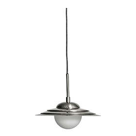 House Doctor Coin Pendant Lamp 30.5x35 cm Brushed Silver Finish/Matte White