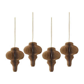Scandi Living Spira Joulukuusenpallot 4 kpl (Beige)