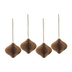 Scandi Living Onion baubles 4-pack (Natural)