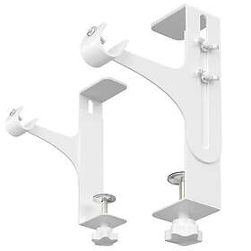 jockcaras Support Tringle Rideaux sans Percage Blanc Pack de 2