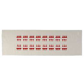 Almedahls Tomtenisse table runner red santas