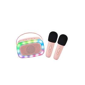LaLarma Karaokeset med LED-ljus & 2 Mikrofoner