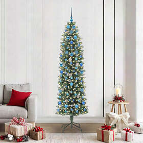 vidaXL Artificial Tree Green and White 210cm
