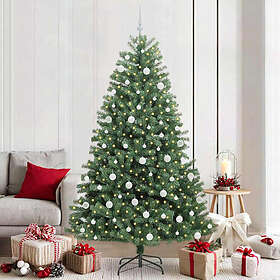 vidaXL Artificial Tree Hinged Grön 210cm