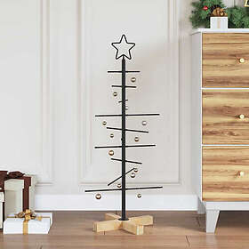 vidaXL Metal Christmas Tree Black 90cm