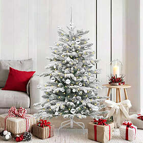 vidaXL Artificial Tree Hinged White 150cm
