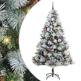 vidaXL Arbre artificiel Vert et blanc 210cm