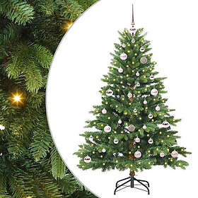 vidaXL Konstgjord Gran Grön 150cm 150 LEDs