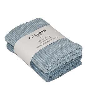 Aspegren Solid kökshandduk stickad 26x26 cm 2 st skyway
