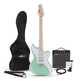 Gear4music Seattle Guitare Électrique + Pack Ampli Vert Mer