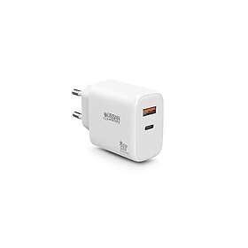 Urban Factory GPS62UF Chargeur Rapide Double USB-C USB-A 45W