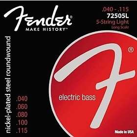 Fender 7250-5L Nickel Plated Steel 5-strängar (040-115) lång skala