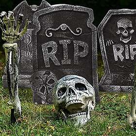 Trixes PTY322 Halloween Gravstenar Skum Rekvisita 4st