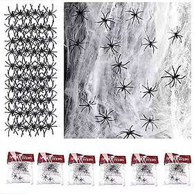 FINEVERNEK Halloween Spindelnätsdekoration 120g 6pcs