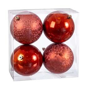 BigBuy Christmas Christmas Baubles Plastic 10cm 4-pack