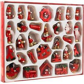 Ruhhy Trähänge Julkulor 30-pack