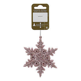 Fun & Glitter Snöflinga Gliitter Dekoration Ø9Cm (Rosa)