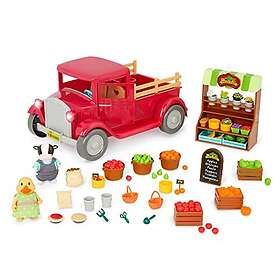 Li'l Woodzeez Marché de Campagne avec Voiture Playset 62 Pièces WZ6806Z