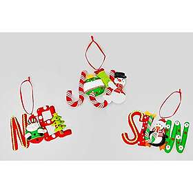 SHATCHI Snow Joy Ornement de Noël Décoré avec Sucre d'Orge Père Noël Bonhomme de