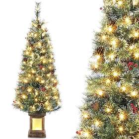 Litake Artificial Tree Snöig 140cm 108 LEDs