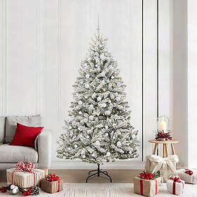 vidaXL Artificial Tree Green and White 210cm