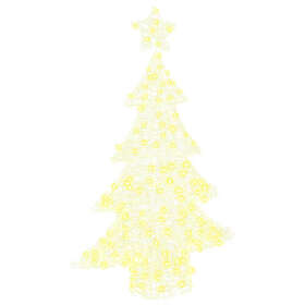 vidaXL Artificial Tree White 120cm 100 LEDs