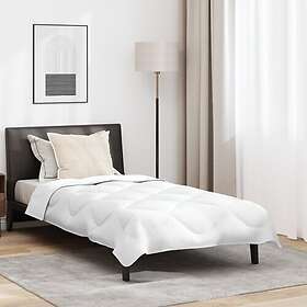 vidaXL Sommar Duvet med kudde 2 pcs Vit Mikrofiber 3376456