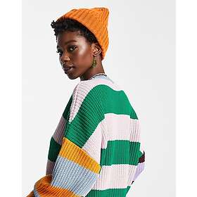 TOPSHOP Orange Ribbed Mössa