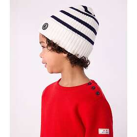 Petit Bateau Striped Fleece Lined Beanie (Jr)