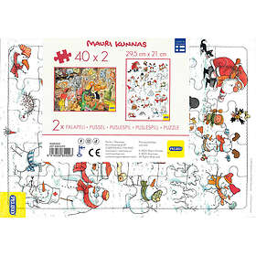 Peliko Mauri Kunnas Snögubbe & Dinosaurie 80 Bitar