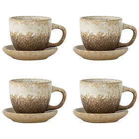 Bloomingville Brenta Coffee Cup with Saucer 4-pack