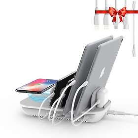SooPii WiV6 Pro Station de charge 70W 5 ports avec chargeur sans fil 15W