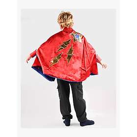 Den Goda Fen Vendbar Kappe med Øyemaske 98-128 cm, Blå/Rød